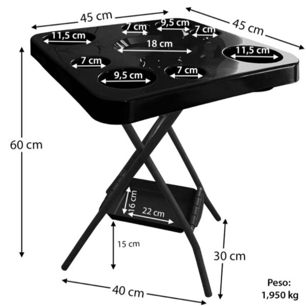 TAMPO MESA PLÁSTICA PETISCO - COMPLETA